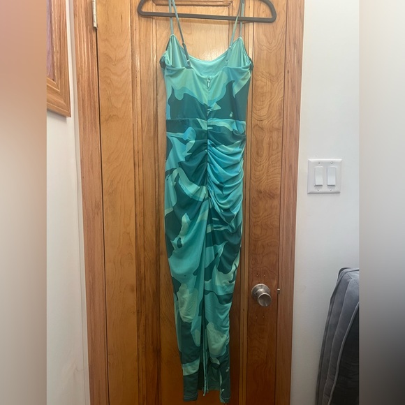 JLUXLABEL Green Ruched Dress - Picture 3 of 5